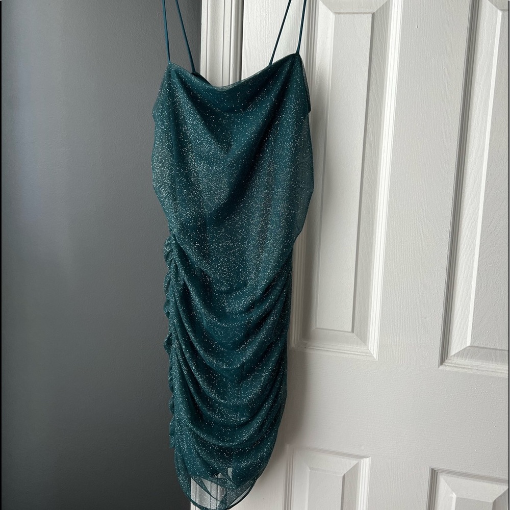 Dark Green Sparkly Windsor Dress